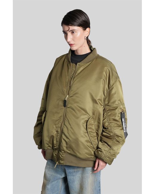 Vetements Green Bomber Jacket