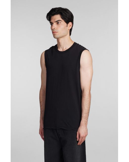 James Perse Tank Top In Black Cotton for men