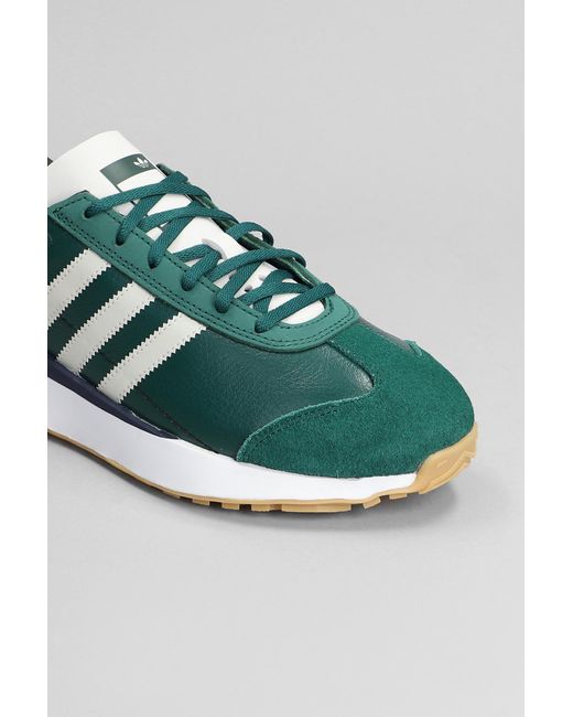 Adidas Country Xlg Sneakers In Green Leather for men