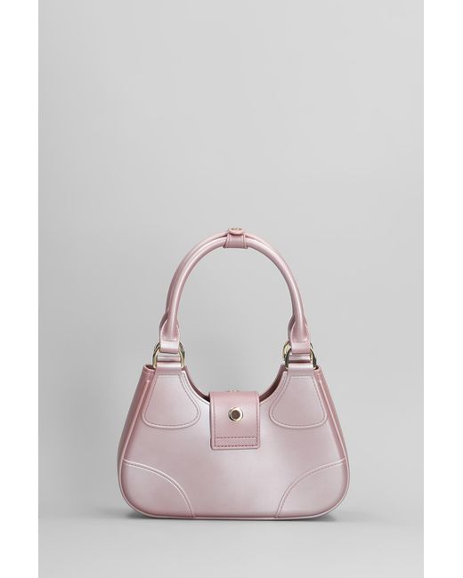 Borsa a spalla Flat Circle in PVC Rosa di Marc Ellis in Pink