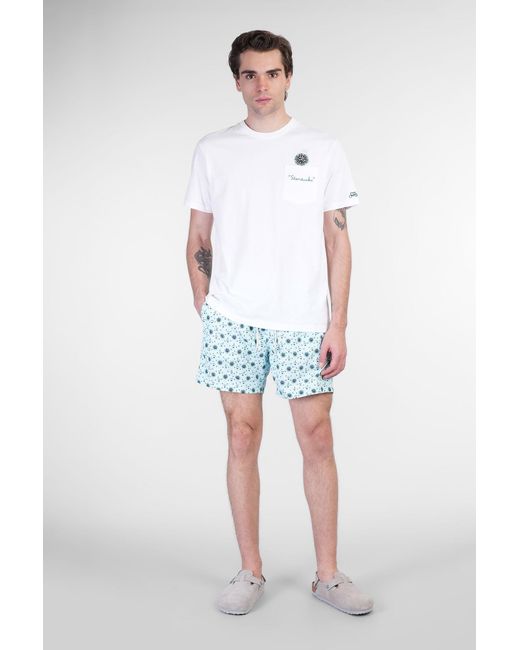 Beachwear Lighting micro fanta in Poliestere Celeste di Mc2 Saint Barth in Blue da Uomo