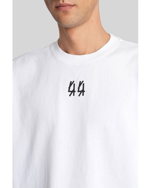 44 Label Group T-shirt In White Cotton for men