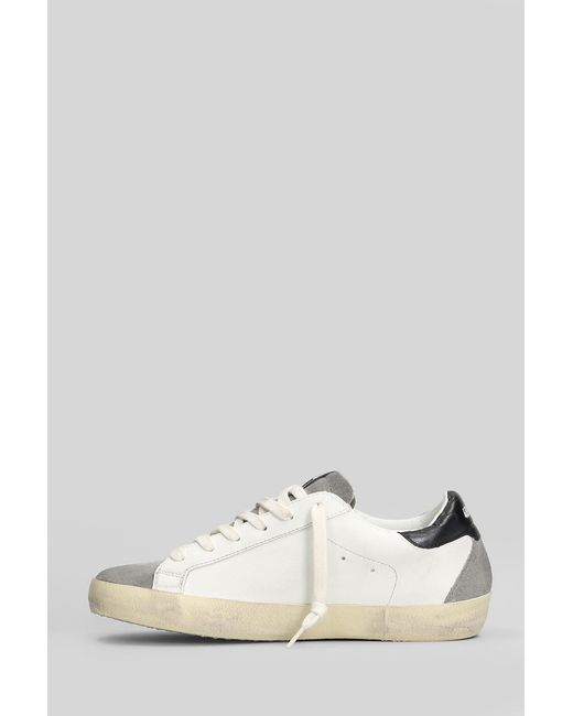 4b12 Suprime Sneakers In White Suede And Leather