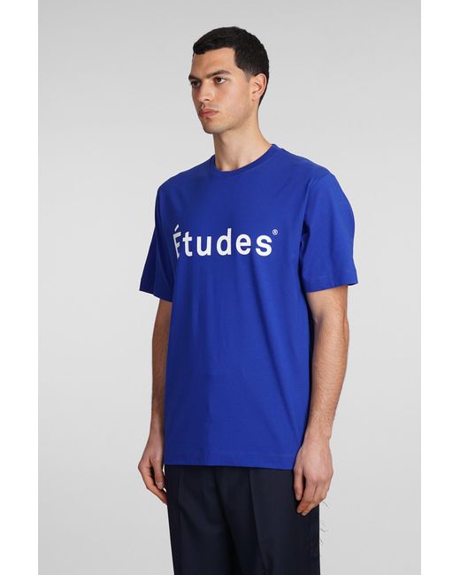 T-Shirt in Cotone Blu di Etudes Studio in Blue da Uomo
