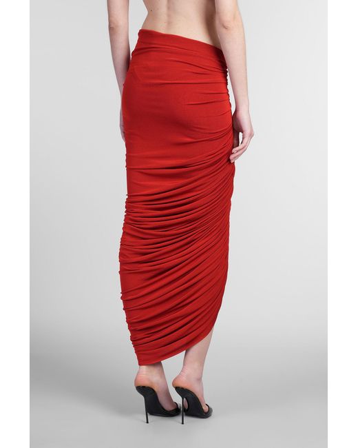 Gonna Skirt 08 in viscosa Rossa di Magda Butrym in Red