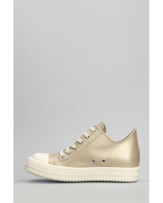 Sneakers Low sneaks in Pelle Oro di Rick Owens in Natural