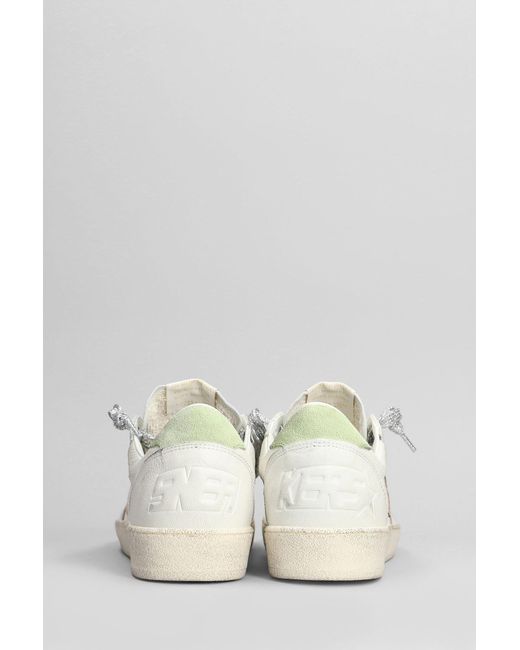 Sneakers Ball Star in Pelle Bianca di Golden Goose Deluxe Brand in White
