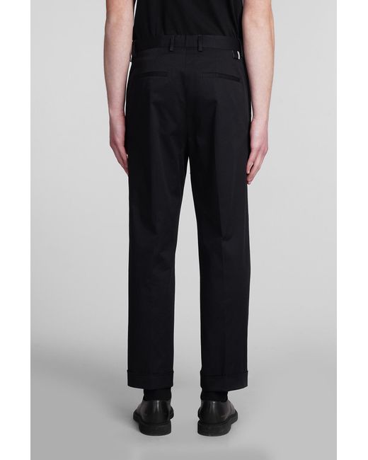 Pantalone Kim in Cotone Nero di Low Brand in Black da Uomo