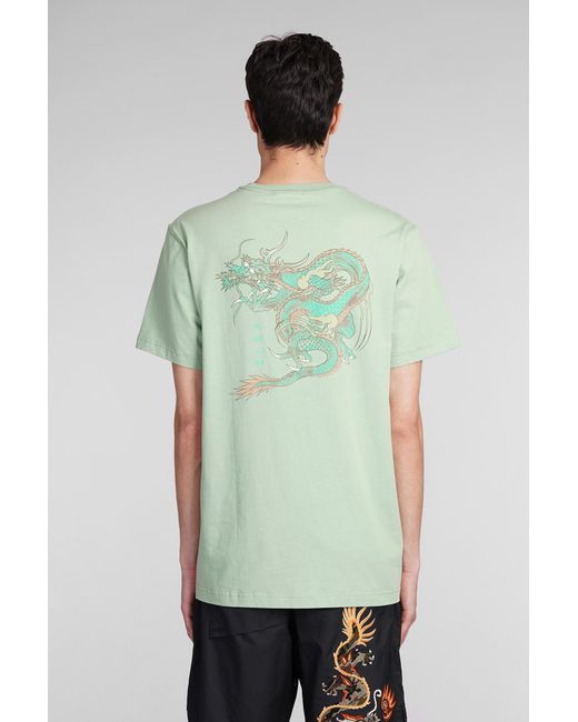 T-Shirt in Cotone Verde di Maharishi in Green da Uomo
