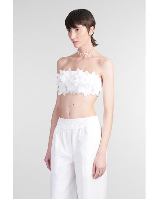 Topwear Abril in Cotone Bianco di Jonathan Simkhai in White