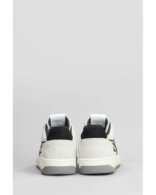 ENTERPRISE JAPAN Egg Rocket Sneakers In White Leather And Fabric for men