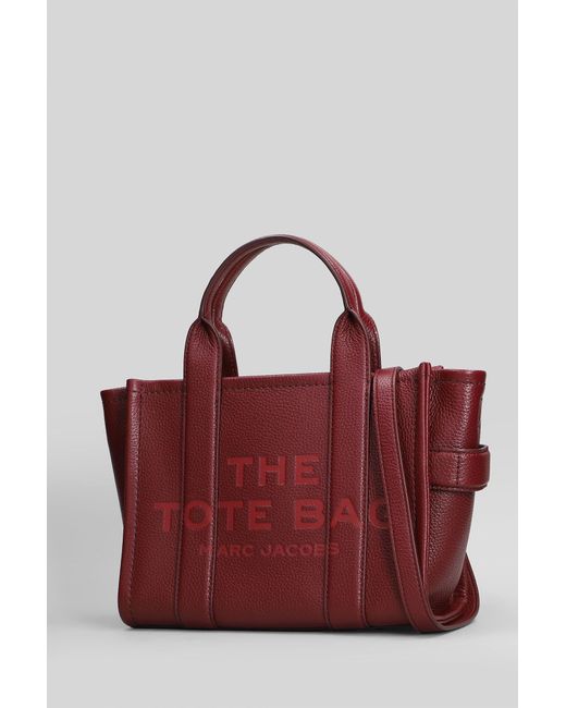Marc Jacobs Red The Small Tote Tote In Bordeaux Leather