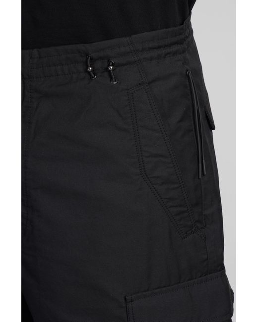 Shorts in Cotone Nero di Maharishi in Black da Uomo