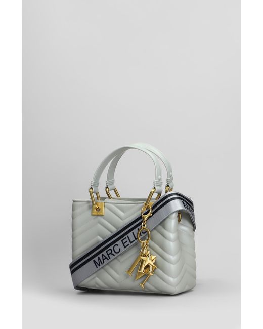 Marc Ellis Gray Flat Krissy M Wave Shoulder Bag In Grey Rubber/plasic