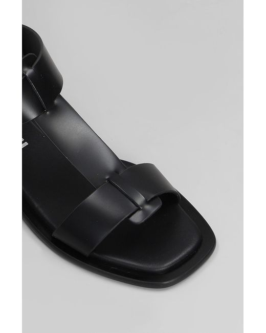 Sandali flats Sunny in Pelle Nera di Bibi Lou in Gray
