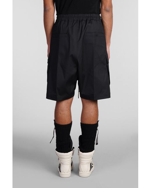Rick Owens Black Cargo Bela Short Shorts for men