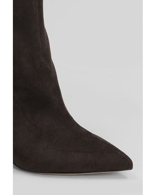 Tronchetti tacco alto Blade stretch in Camoscio Marrone di Casadei in Brown