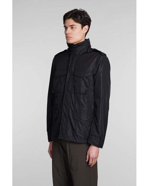 Aspesi Giub. Minifield Vent Casual Jacket In Black Polyamide for men