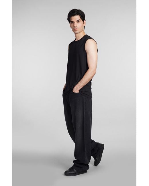 James Perse Tank Top In Black Cotton for men