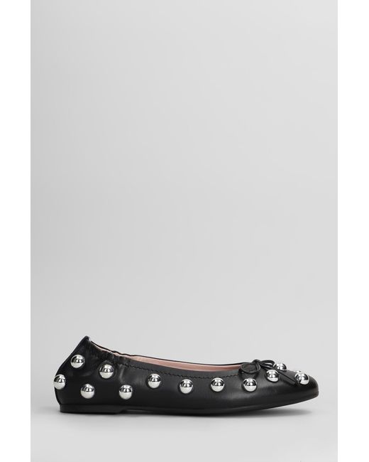 Ballerine in Pelle Nera di Pedro Miralles in Black