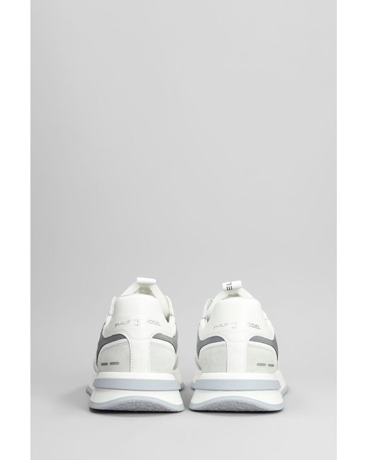 Sneakers Olympique Low in pelle e tessuto Bianco di Philippe Model in White da Uomo