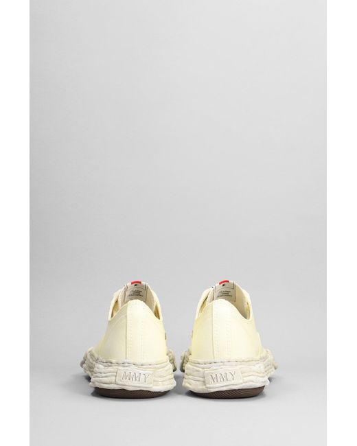 Maison Mihara Yasuhiro White Peterson 23 Low Sneakers In Beige Cotton for men