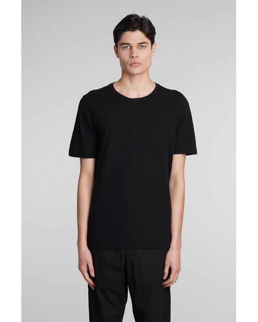 T-Shirt in Cotone Nero di Transit in Black da Uomo