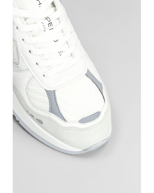 Sneakers Olympique Low in pelle e tessuto Bianco di Philippe Model in White da Uomo