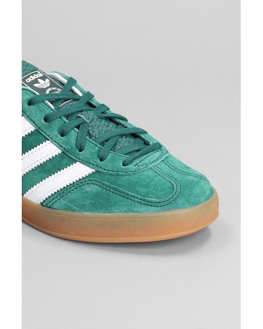 Adidas Gazelle Indoor Sneakers In Green Suede