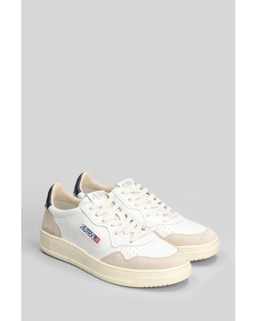 Autry White Medalist Low Sneakers for men