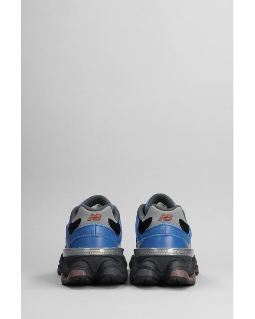 New Balance 9060 Sneakers In Blue Leather And Fabric for men