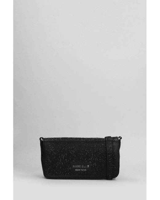 Marc Ellis Gray Shiny Small Bag Shoulder Bag In Black Fabric