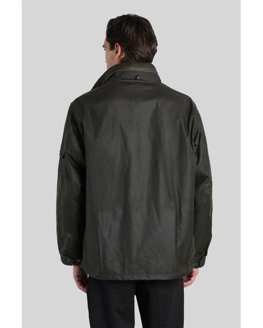 Barbour Black Editor Wax Casual Jacket for men