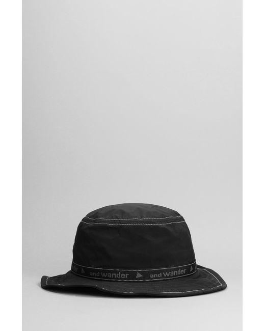 And Wander Hats In Black Nylon for men