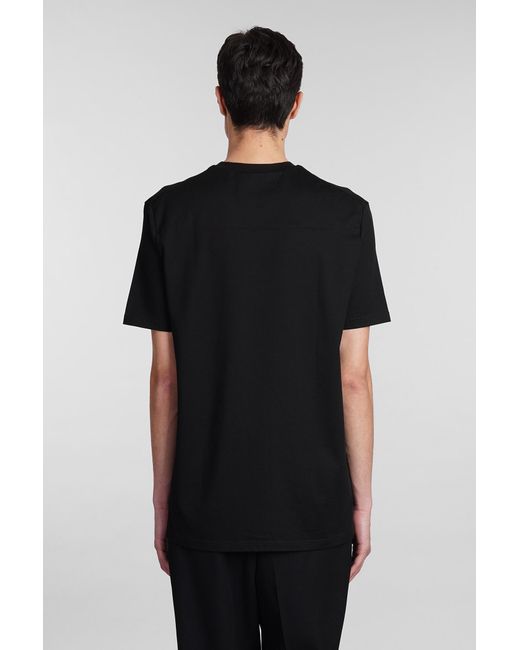 T-Shirt in Cotone Nero di Jil Sander in Black da Uomo