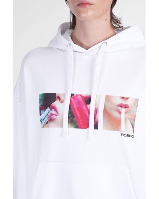 Felpa in Cotone Bianco di Fiorucci in White