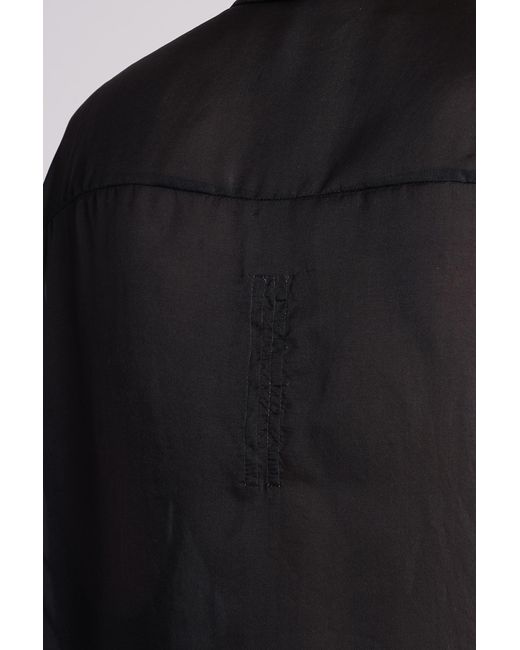 Camicia Jumbo outershirt in Seta Nera di Rick Owens in Black