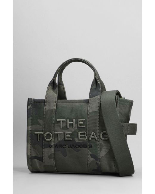 Marc Jacobs Gray The Small Tote Tote In Camouflage Cotton