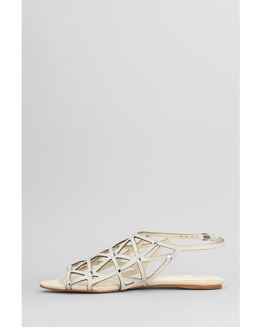Carrano Flats In White Nubuck
