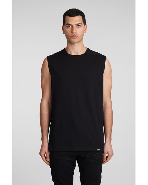 State of Order Indian Tank Top In Black Cotton for men