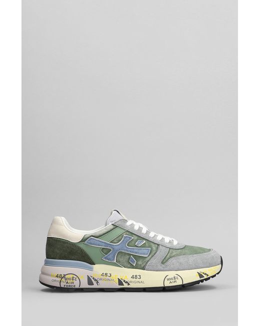 Sneakers Mick in Camoscio e Tessuto Verde di Premiata in Green da Uomo