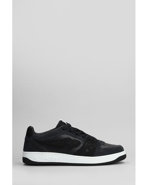 Sneakers Egg Rocket in pelle e camoscio Nero di ENTERPRISE JAPAN in Black da Uomo