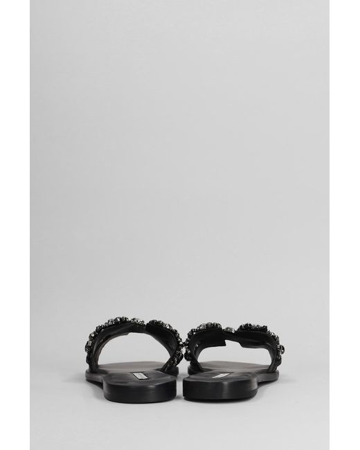 Sandali flats in Pelle Nera di EDDICUOMO in Gray