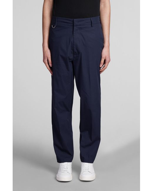 Low Brand George Pants In Blue Cotton for men