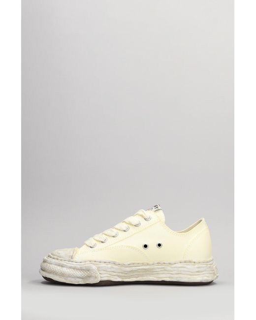 Maison Mihara Yasuhiro White Peterson 23 Low Sneakers In Beige Cotton for men