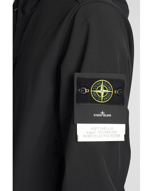 Stone Island Casual Jacket In Black Polyester for Men | Lyst