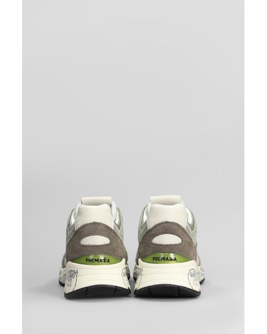 Sneakers Mase in Camoscio e Tessuto Grigio di Premiata in White da Uomo