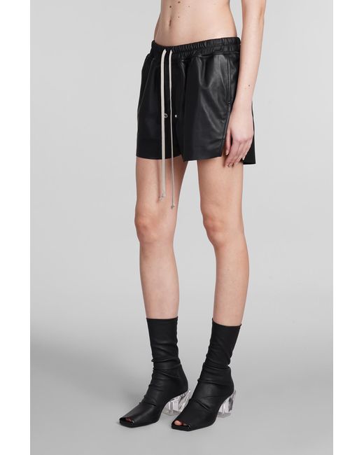 Shorts Gabe boxers in Pelle Nera di Rick Owens in Black