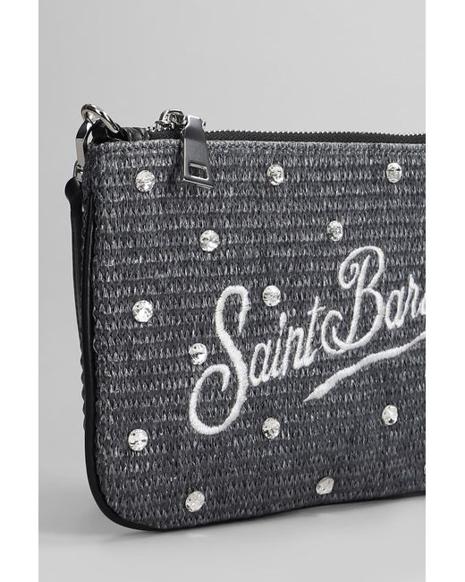 Pochette Parisienne mini in rafia Nera di Mc2 Saint Barth in Black