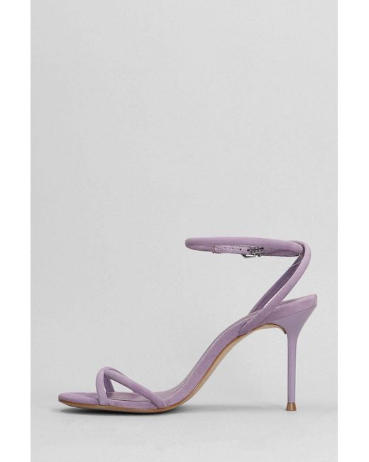 SCHUTZ SHOES Pink Sandals In Viola Suede